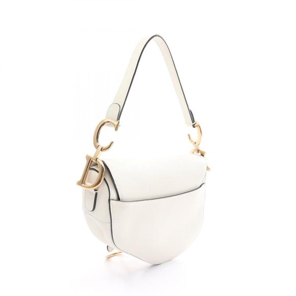 Dior Bag White Saddle Leather Handbag - Picture 1 of 9